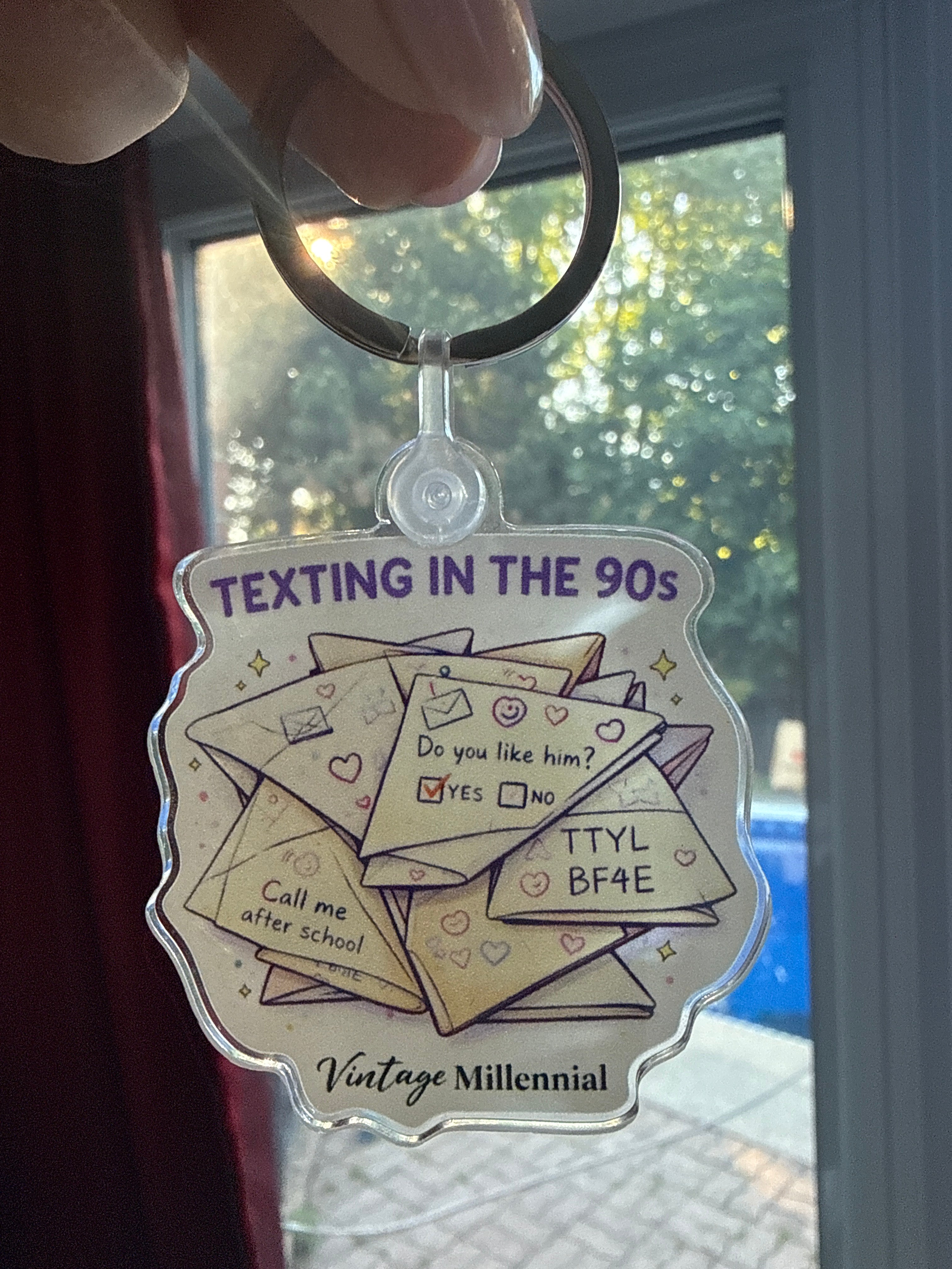 “Texting in the 90s” Keychain