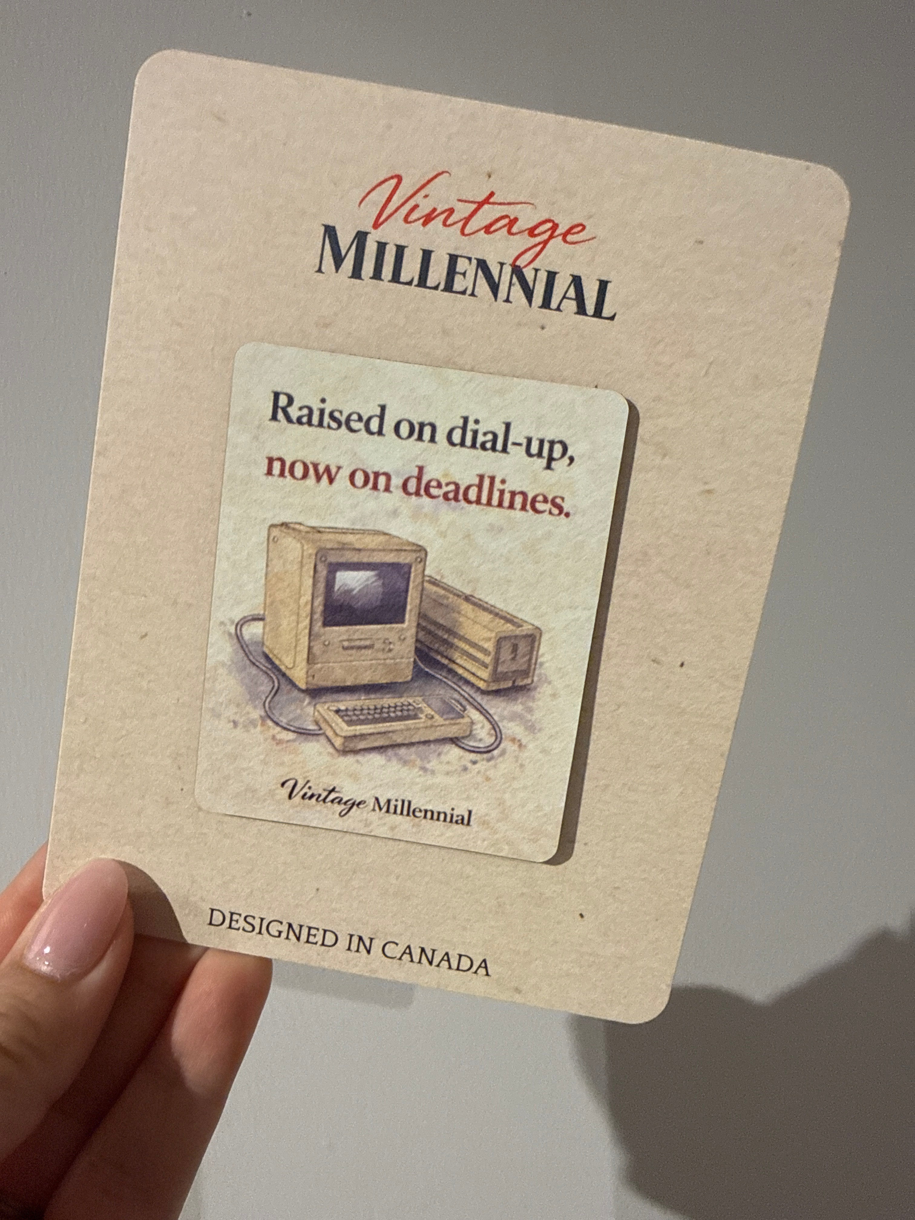 Vintage Millennial “Raised on Dial-Up” Magnet