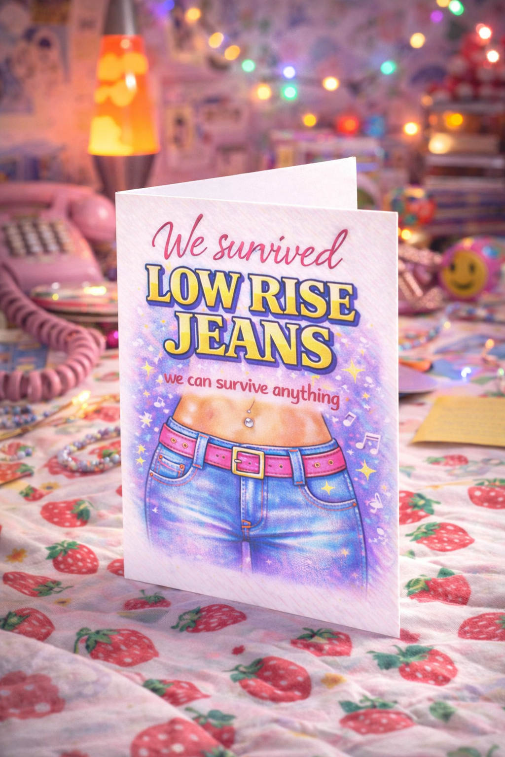 "We Survived Low Rise Jeans” Greeting Card
