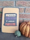 90s Spooky Movie VHS Stack Aluminum Sign – 12×8